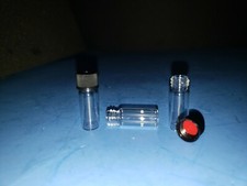 10 Pcs Clear 1/2 Dram Glass Vials w/ 10mm PTFE/Silicone Caps 10 vials  + 10 caps