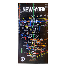 New NYC New York City  MTA Subway System Full Size Beach & Home Decor Towel