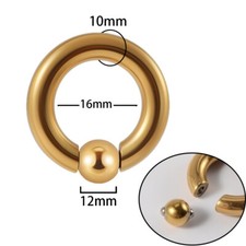Easy Fit Large Gauge BCR 3-10mm Heavy CBR Ball Closure Ring PA Prince Albert