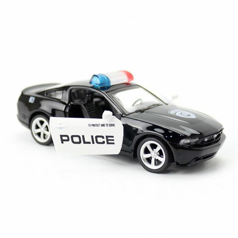 1/43 Scale Ford Mustang Police Car Diecast Model Car Toy Cars Kids