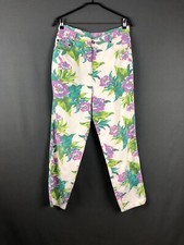 Class Roberto Cavalli Pants Cotton Women White Patterned