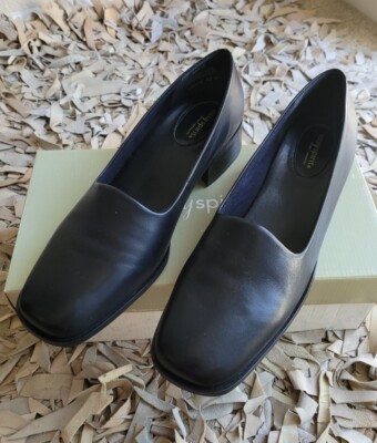 *S EASY SPIRIT ( Brazil) Anti-Gravity Soft Black Leather Slip On Loafers 8 1/2m