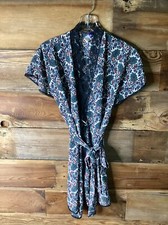 Vintage LILY OF FRANCE Short Nylon Robe Womens S Sleepwear Paisley Lace USA