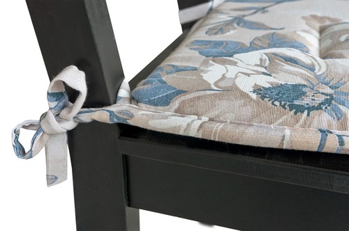 Set 4 Cuscini Sedia Shabby Chic Universali Cotone Lavabili Coprisedie Morbidi - Foto 4 di 4