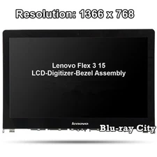 15.6" 1366x768 Lenovo Flex 3 15 LCD Touch Screen Digitier Bezel Assembly Display