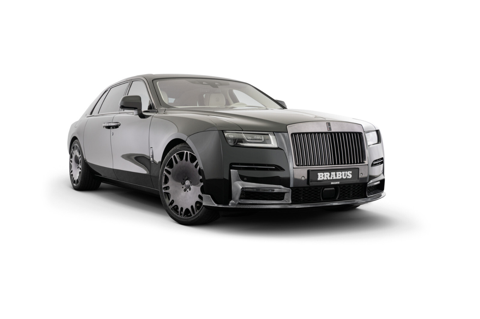 BRABUS Rolls Royce Ghost II Carbon Fiber Add-on for Front Bumper in Gloss 