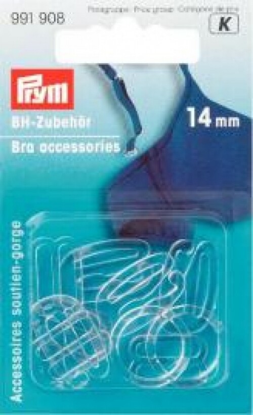 PRYM Bra Accessories – 12mm Clear Plastic Rings & Hooks, 10-Piece Set For Bra Making & Repair - View #2