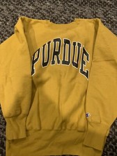 VINTAGE 1980 s /90s gold PURDUE SWEATSHIRT CHAMPION large VINTAGE Doubleweave