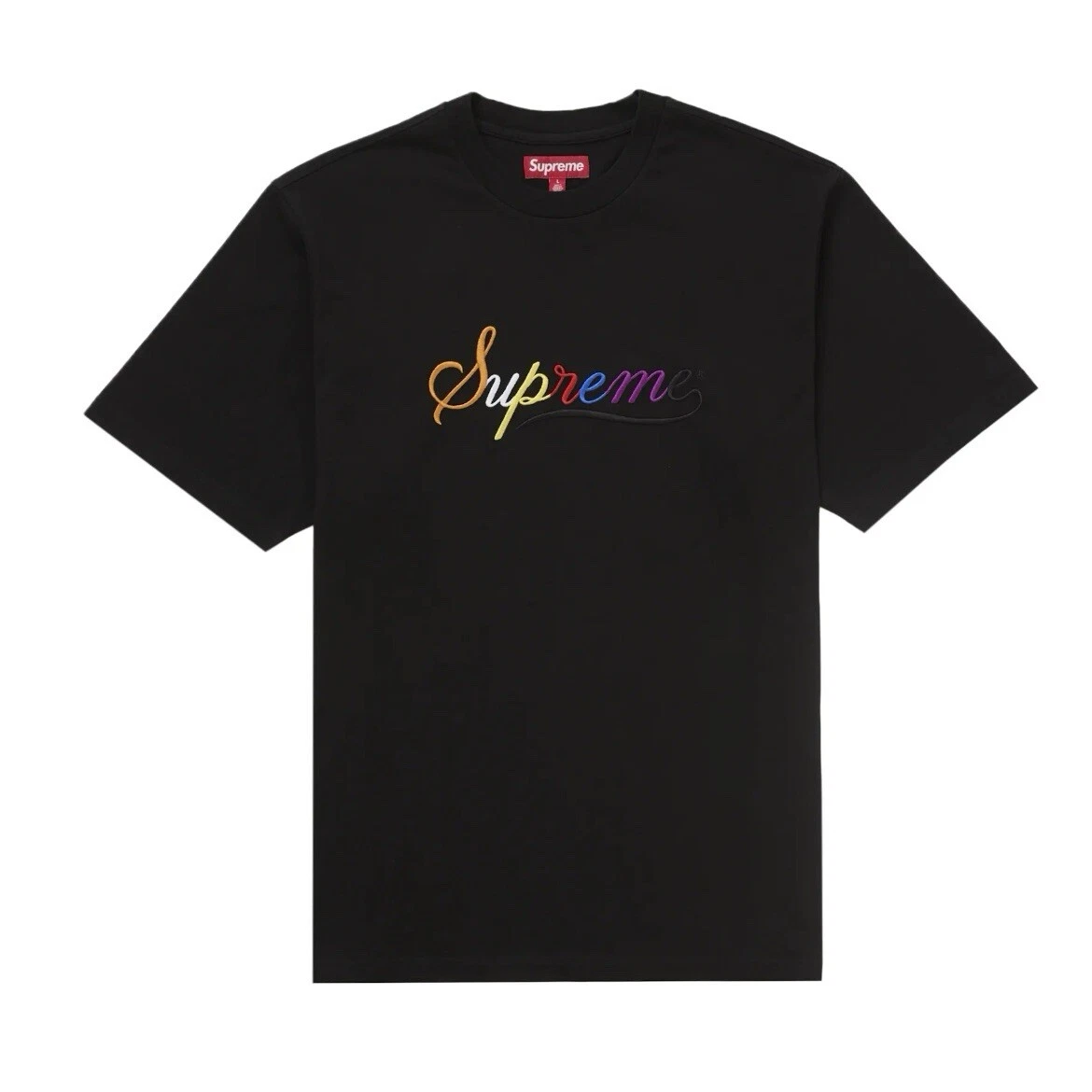 Haut noir Supreme Cursive S/S