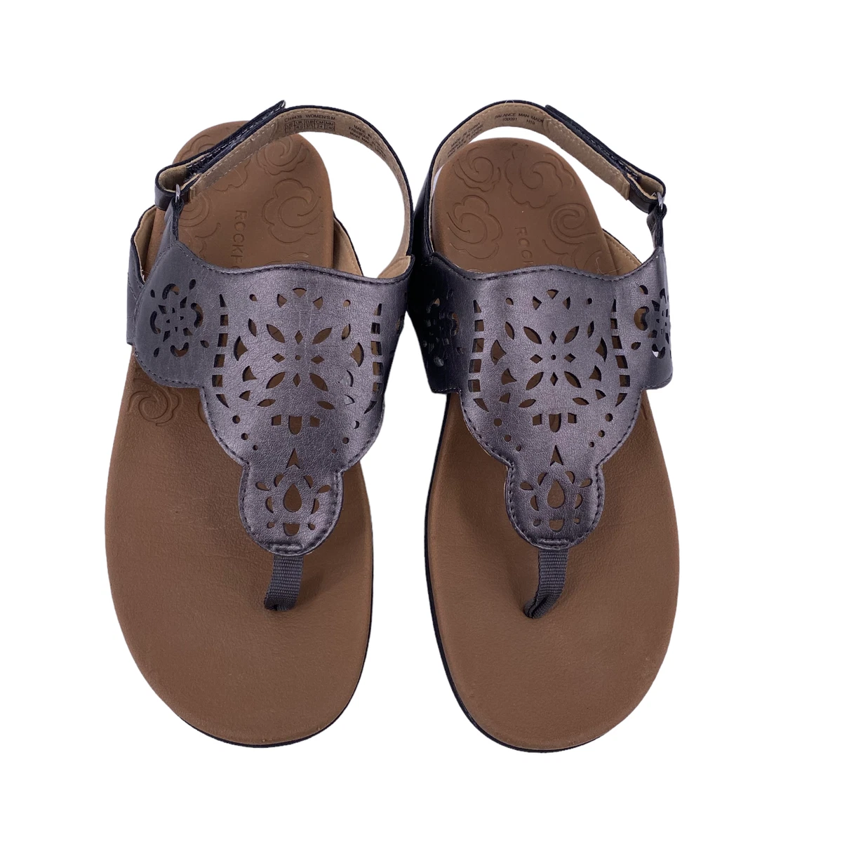 Rockport Ridge Womens Thong Sandals Size 7 Circle Sling Floral