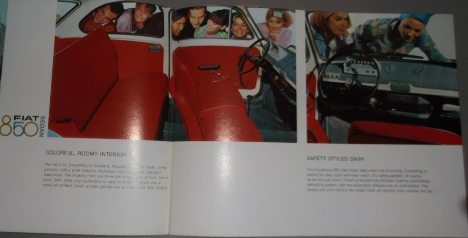 Fiat 850 1968 sedán carpeta de folletos  Foto 3 de 3