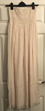 Mint Velvet Powder Blush Pink Bandeau Maxi Dress size 8.