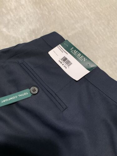NWT Lauren Ralph Lauren Edgewood Dress Pants Mens 44x30 Straight Fit Navy Blue - Picture 4 of 8
