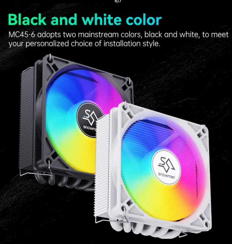UltraThin 6 Heatpipe Performance CPU Heatsink Cooler RGB 92mm Fan for AMD Intel - Image 4 of 4