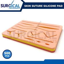 500 Pcs Skin Suture Practice Silicone Pad Wound Simulated Surgical Training Kit
