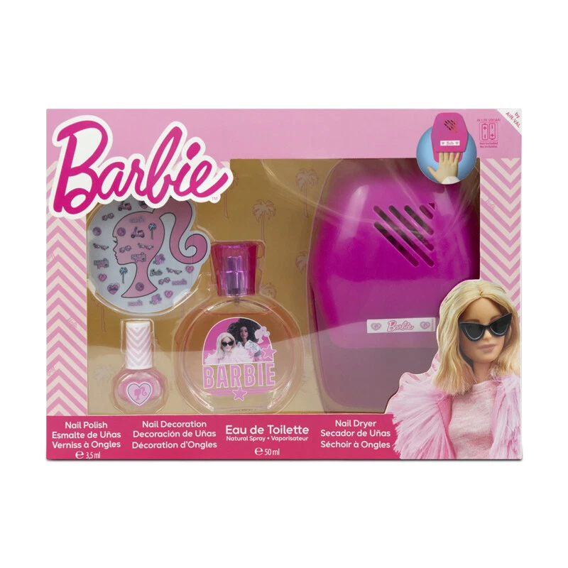 Barbie Perfume & Nail Varnish Manicure Children's Gift Christmas Set For Girls