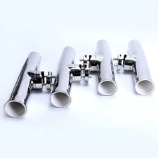 Amarine Made 4PCS Fishing Rod Holder Stainless Clamp on for Rails 7/8" to 1"