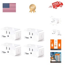 4-Pack Sylvania WiFi Smart Plug with Alexa an...