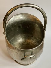 Antique Style Silver Plate Hammered Champagne Ice Bucket / Floral Planter 12.5"