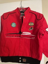 NASCAR Dale Earnhardt Jr Kids Size Large Only Red Jacket JH Design 8 Ritz Outlaw