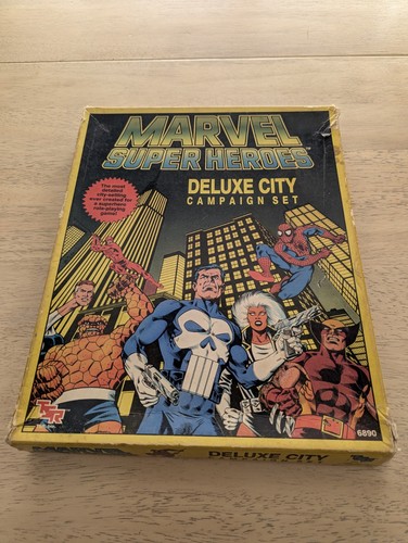 Marvel Super Heroes Deluxe City Campaign TSR 1989 Near Complete with Maps