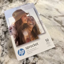 HP Sprocket 2x3" Premium Zink Sticky Back Photo Paper 50 Sheets