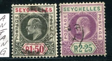SEYCHELLES 1903 47-48 used HIGH VALUE EDUARD VERY BEAUTIFUL (G1473