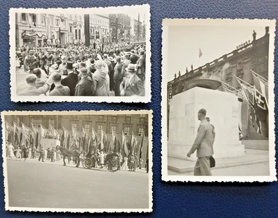 3x Foto Olympiade Berlin 1936 Privatfoto Innenstadt / Festschmuck - Bild 1 von 4