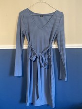 Shein Size M Blue Maternity Dress With Belt Good Condition
