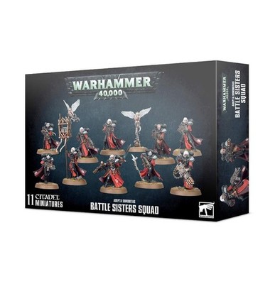 Warhammer 40k - Adepta Sororitas - Battle Sister Squad 10 gebaut bemalt