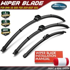 3Pcs 26'' & 20'' & 13'' Windshield Wiper Blades for BMW X3 E83 F25 2011-2017 SUV