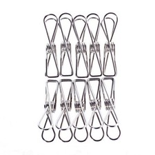 20 pièces Acier Inoxydable Pinces à LINGE BLANCHISSERIE Pendant lavage CLIPS