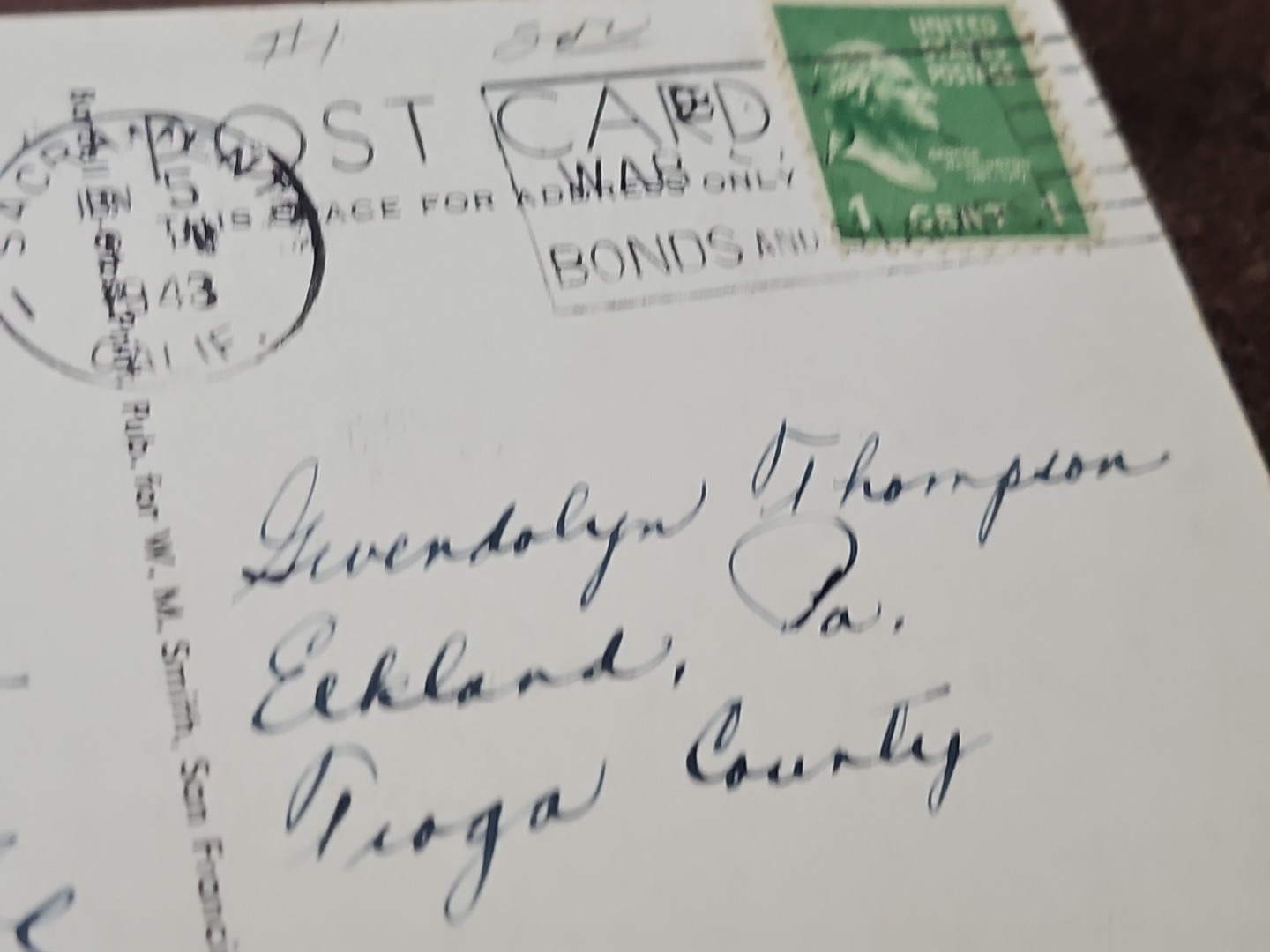  Interior View Of Sutters Fort, Sacramento California Black &White Postcard 1172