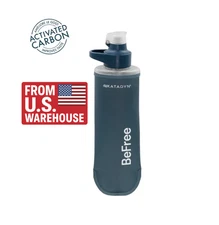 Katadyn BeFree 0.5L Water Filter Bottle Slate Blue Ultralight Fast Filtration