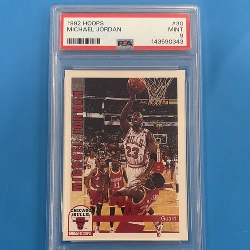 SkyBox NBA Hoops Michael Jordan #30 Chicago Bulls PSA 9 1992-93 Basketball Card