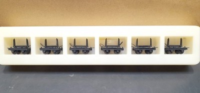Roco Minitrains Schmalspur HOe 6 x Bolsterwagen Top Zustand 