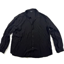 Rails Neomi Button Front Shirt Black Size XL Long Sleeve