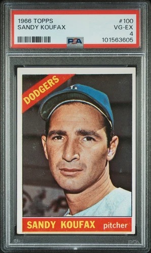 1966 TOPPS #100 SANDY KOUFAX PSA 4