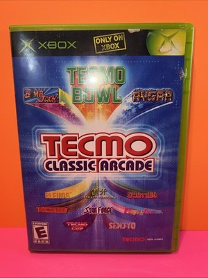 Tecmo Classic Arcade (Microsoft Xbox, 2005) CIB Complete W Manaul & Registration