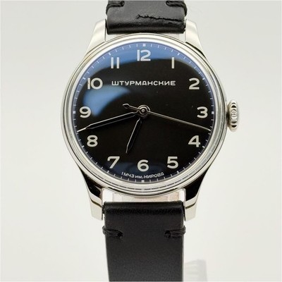 Sturmanskie Gagarin 2609.145.01 Limited Edition Hand Wind Watch Black In Hand