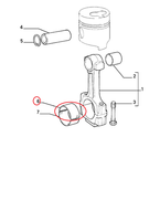 Kit 2 Stk Halblagerschale Pleuel Magg. 0.254 Fiat Croma Original 60809442