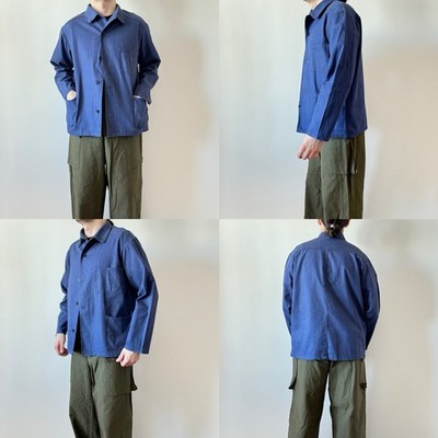 Soviet Union USSR vintage prisoner uniform blue workwear chore