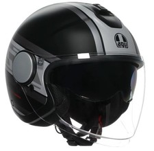 CASCO HELMET MOTO JET AGV ETERES MONDELLO MATT BLACK GREY OPACO TG S