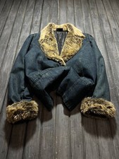 80-90s JAPANESE ISSEY MIYAKE STYLE RARE JEANSE LUXURY FUR/ JACKET