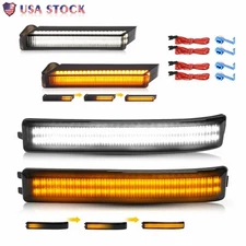 4x LED Side Mirror Light Dynamic Turn Signal Amber White For 2009-2014 Ford F150