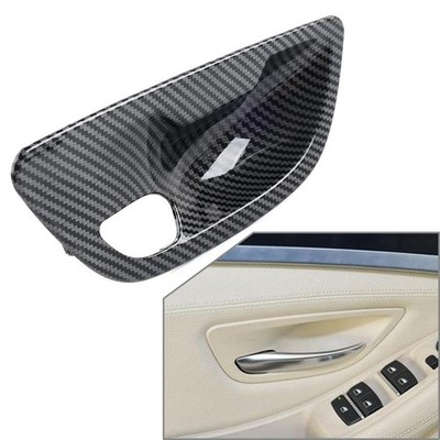 For BMW 5 Series F10 F11 2011-2017 Door Handle Bowl Cover abs Left Side Carbon