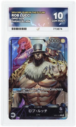 One Piece JP OP07-079 Parallel Rob Lucci L Ace GEM MT 10