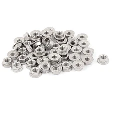 6mm Hex Thread Diameter Clamping Nuts Hex Flange 50pcs