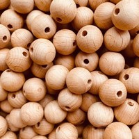 Holzperlen 12Mm Natur Buchenholz Perlen Zum Basteln Schmuck Diy 100 StüCk