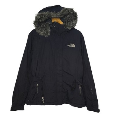 The North Face Damen 550 Daunen Arctic Parka Jacke Schwarz Fell Kapuze M Medium Gürtel